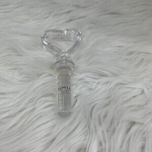 TOWLE Full Lead Clear Crystal Glass Open Heart Shape Bottle Stopper Wine Stopper